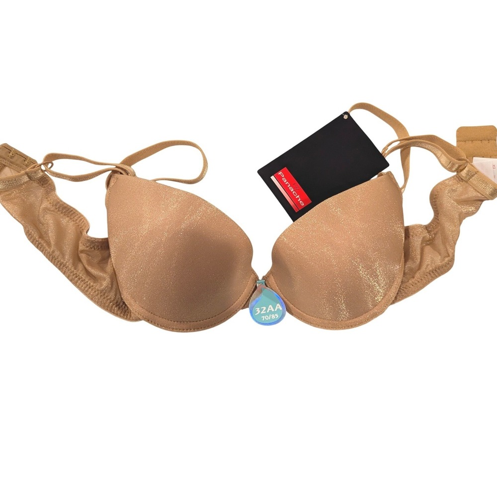 Panache Atlantis Bra 32AA Bronze Gold Shimmer T-Shirt Molded Cup 1044 New
